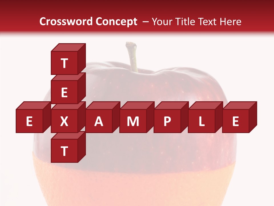 Half Fruit Apple PowerPoint Template