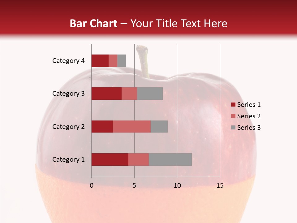 Half Fruit Apple PowerPoint Template