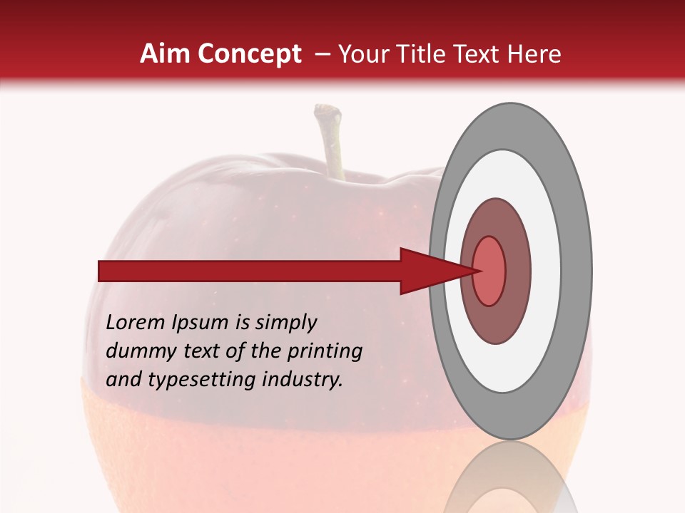 Half Fruit Apple PowerPoint Template