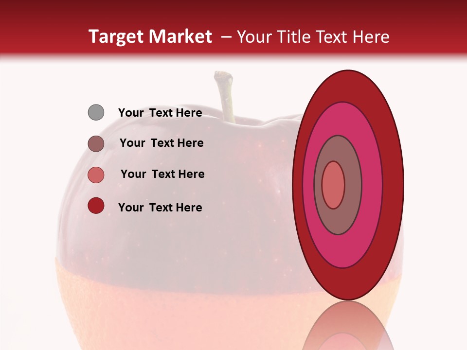 Half Fruit Apple PowerPoint Template
