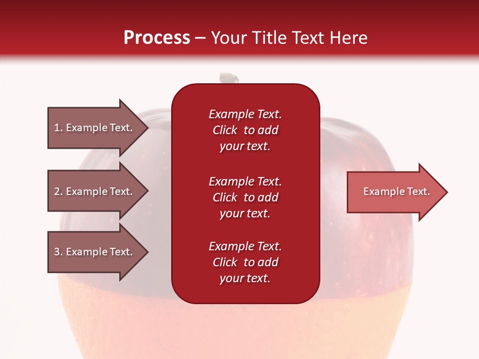 Half Fruit Apple PowerPoint Template