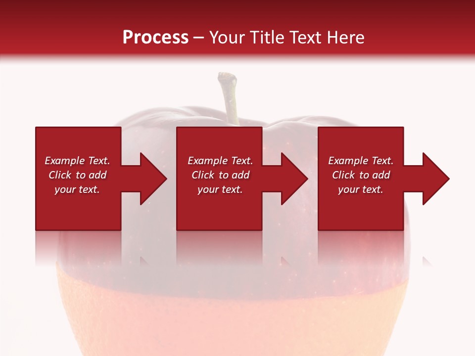 Half Fruit Apple PowerPoint Template