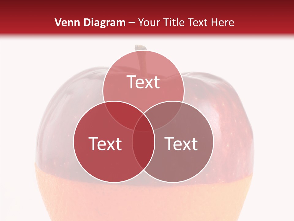 Half Fruit Apple PowerPoint Template