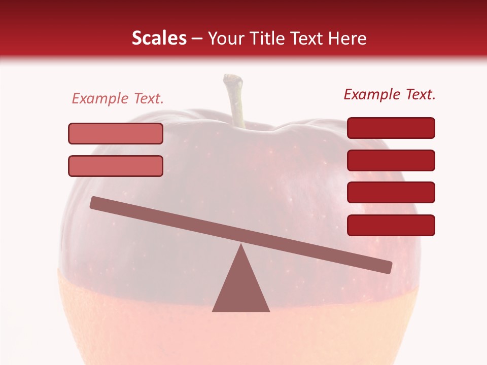 Half Fruit Apple PowerPoint Template