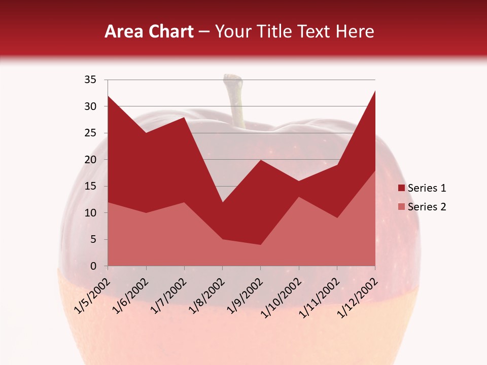 Half Fruit Apple PowerPoint Template