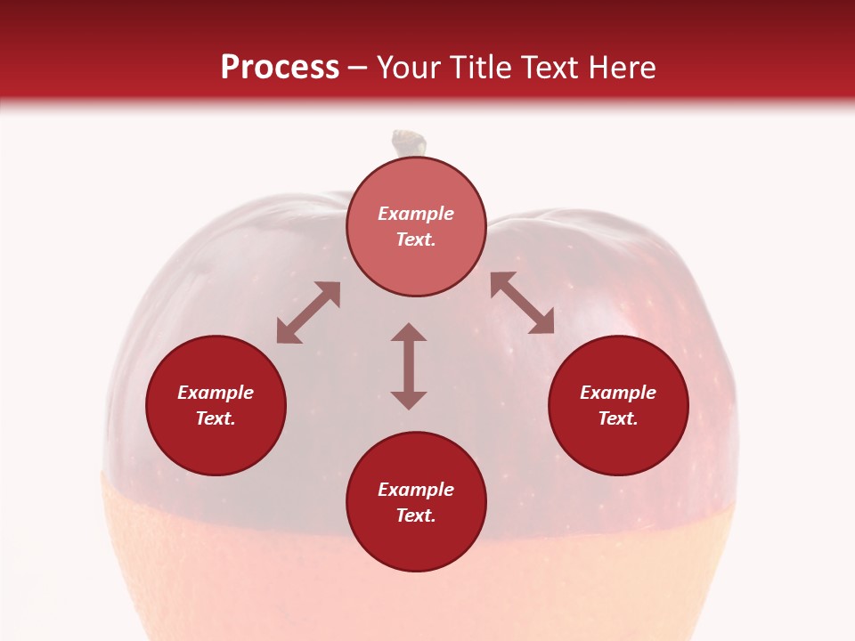 Half Fruit Apple PowerPoint Template