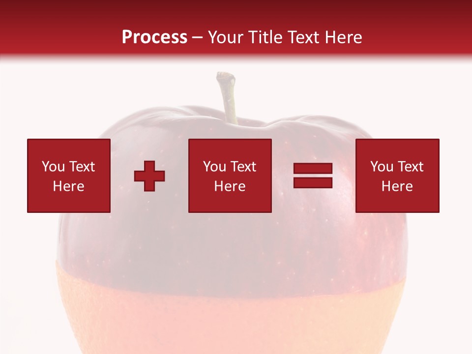 Half Fruit Apple PowerPoint Template