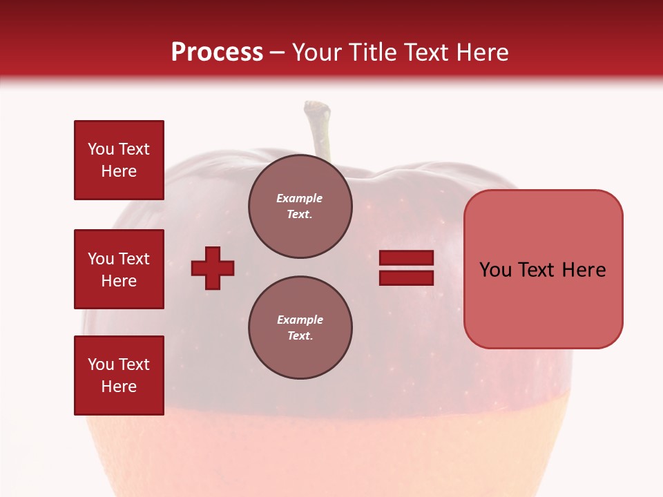 Half Fruit Apple PowerPoint Template