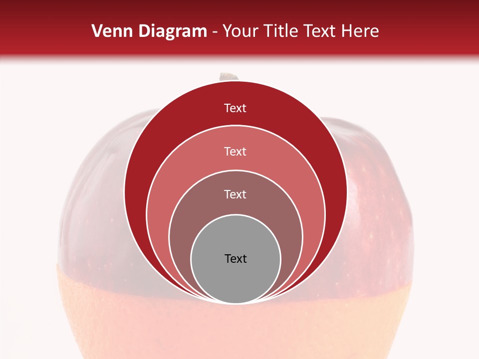 Half Fruit Apple PowerPoint Template