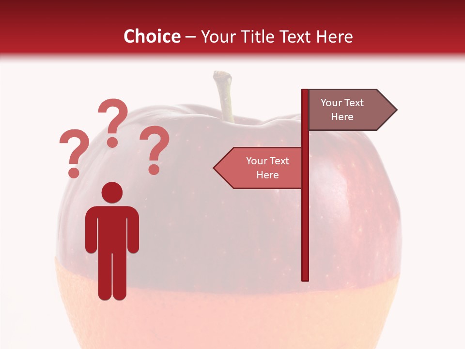 Half Fruit Apple PowerPoint Template