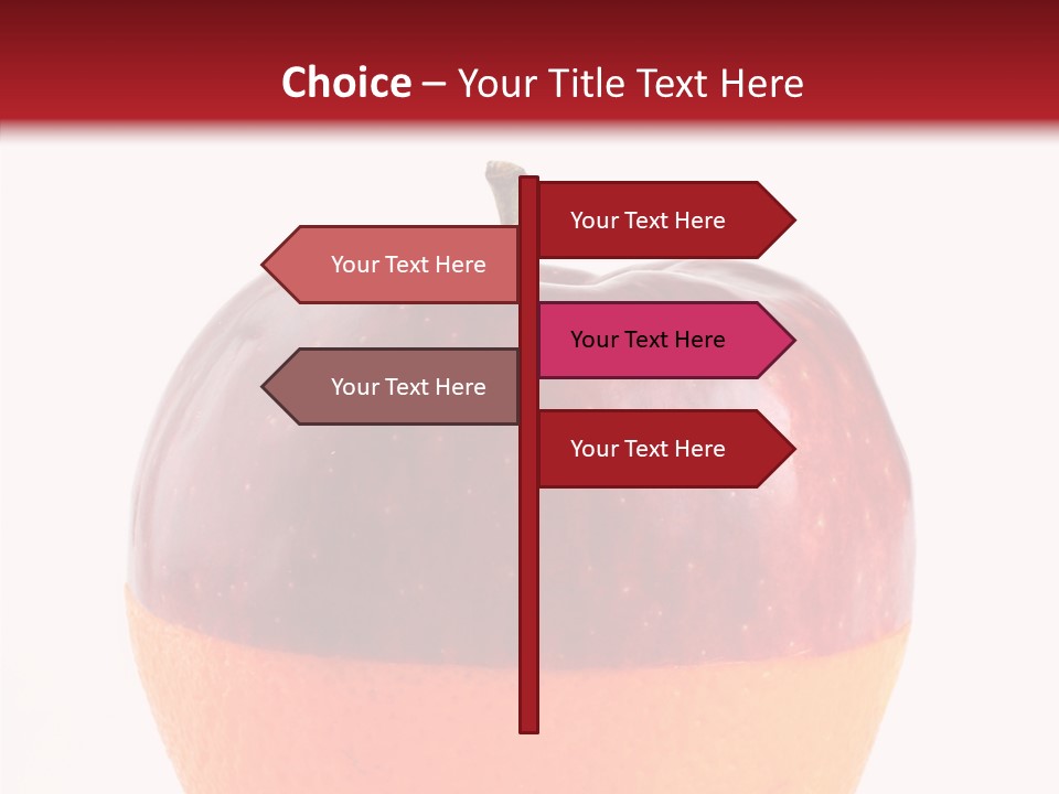 Half Fruit Apple PowerPoint Template