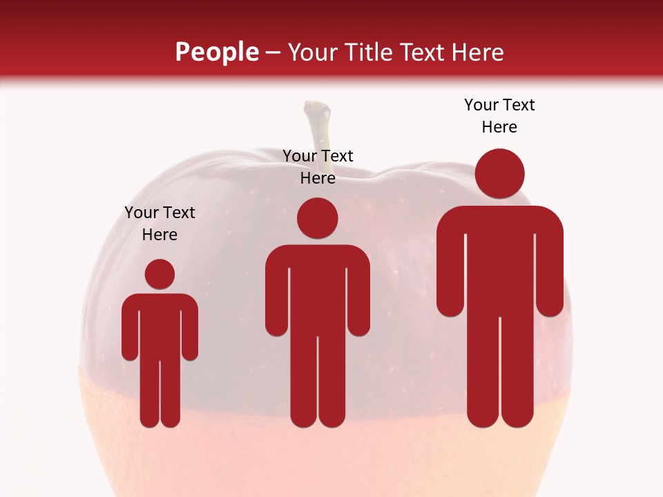 Half Fruit Apple PowerPoint Template