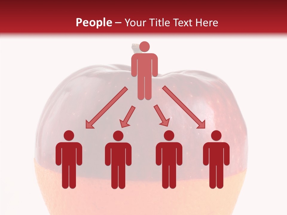 Half Fruit Apple PowerPoint Template