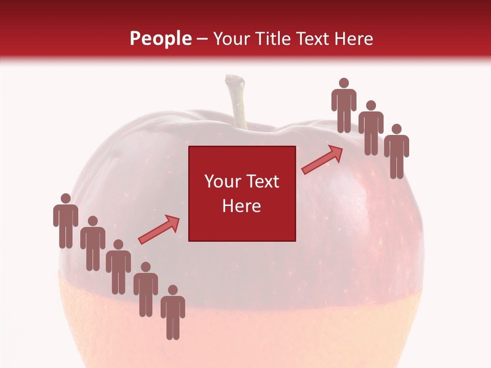 Half Fruit Apple PowerPoint Template