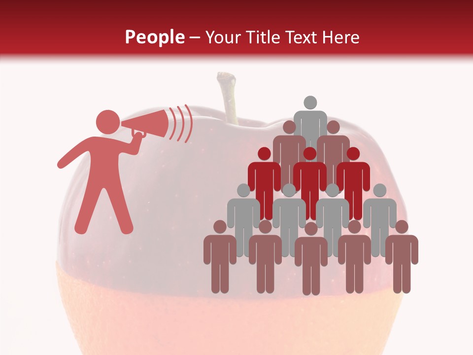 Half Fruit Apple PowerPoint Template