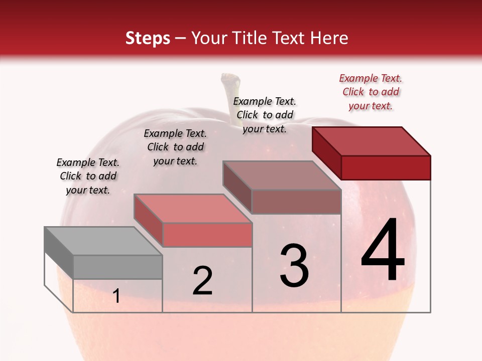 Half Fruit Apple PowerPoint Template