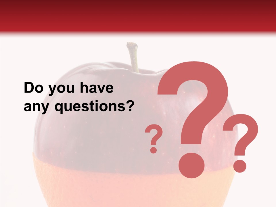 Half Fruit Apple PowerPoint Template