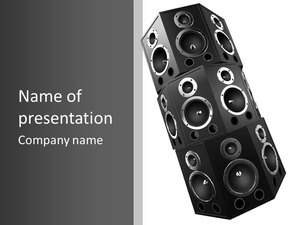 Speaker Isolated Entertainment PowerPoint Template