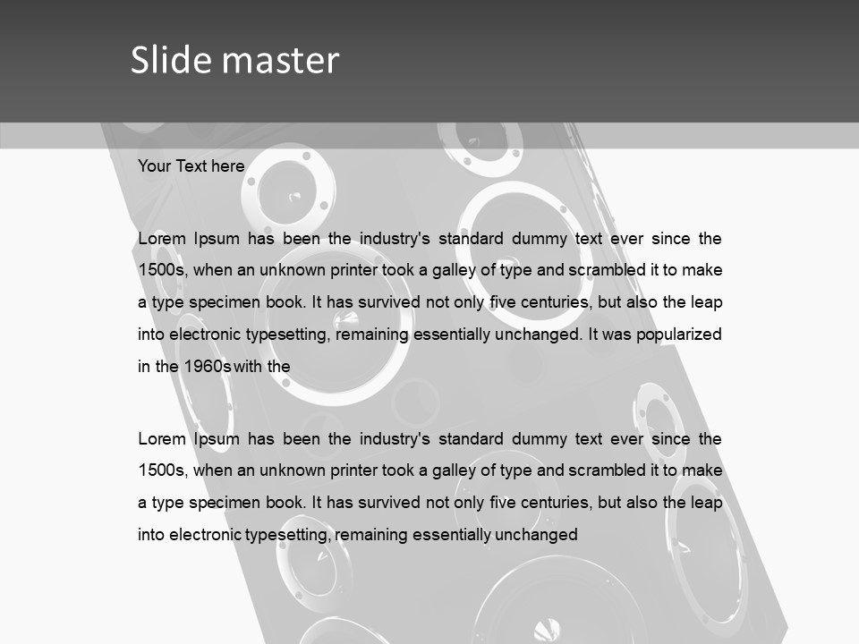 Speaker Isolated Entertainment PowerPoint Template