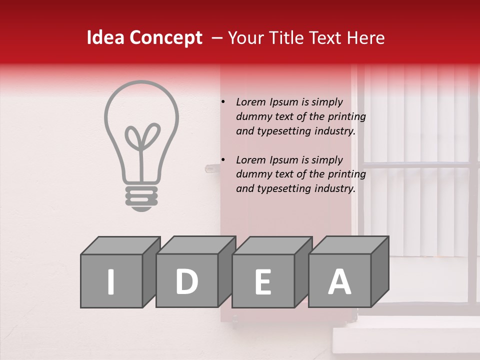 Shadow Flap Window PowerPoint Template