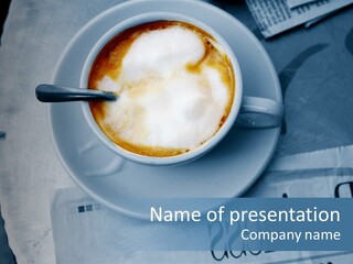 Finance Mugs Caffeine PowerPoint Template