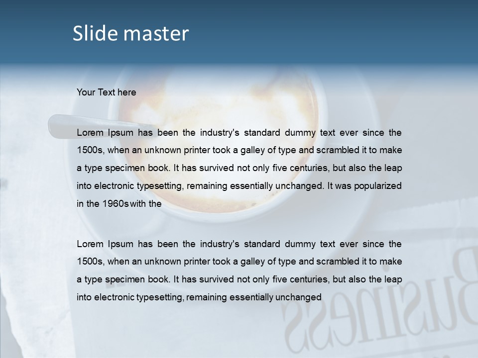 Finance Mugs Caffeine PowerPoint Template