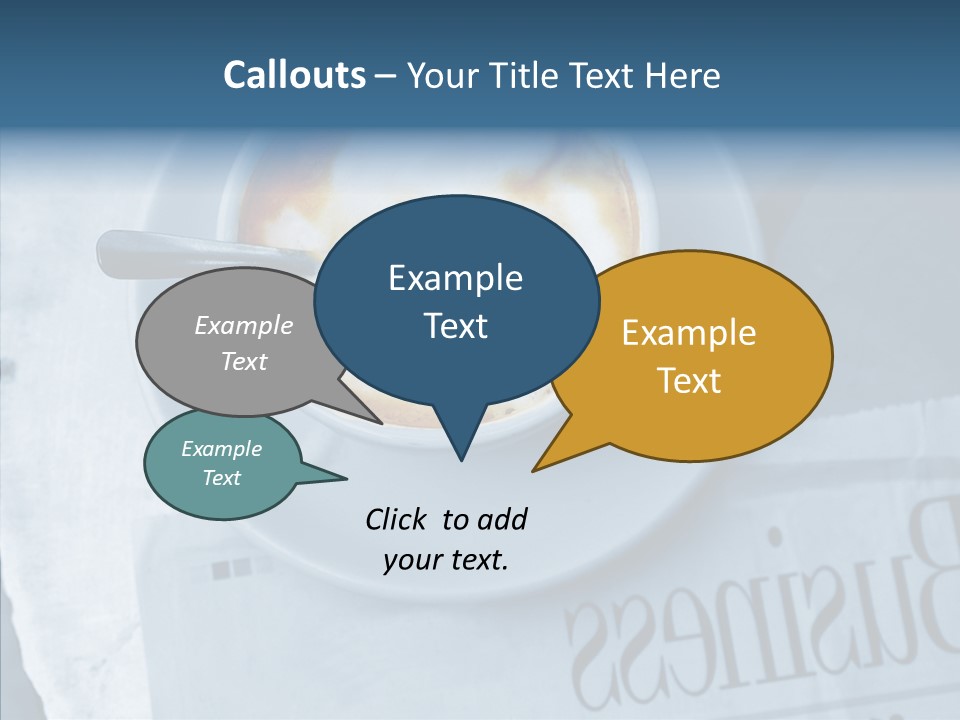 Finance Mugs Caffeine PowerPoint Template