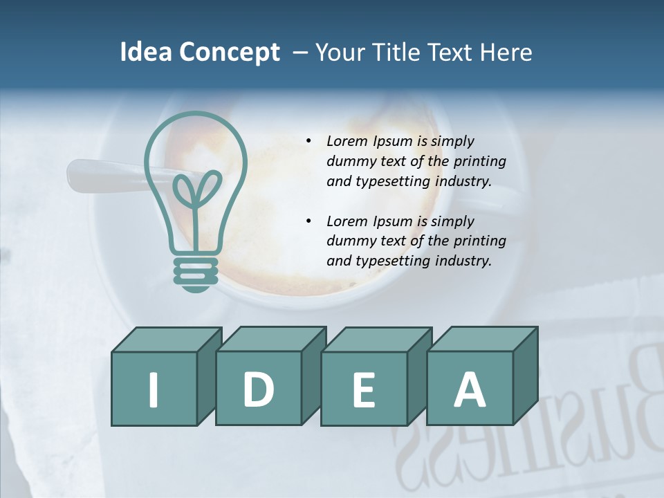 Finance Mugs Caffeine PowerPoint Template