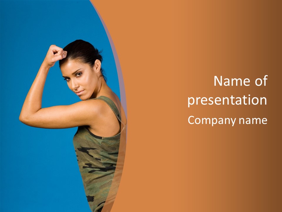 Biceps Pretty Feminine PowerPoint Template