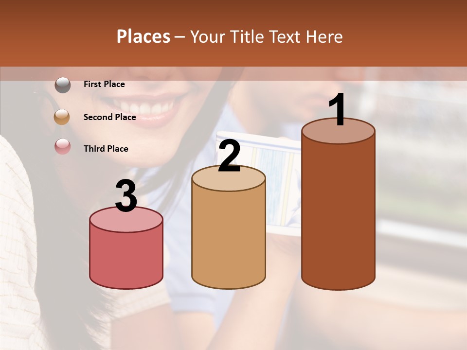 Cheerful Cup Brunette PowerPoint Template