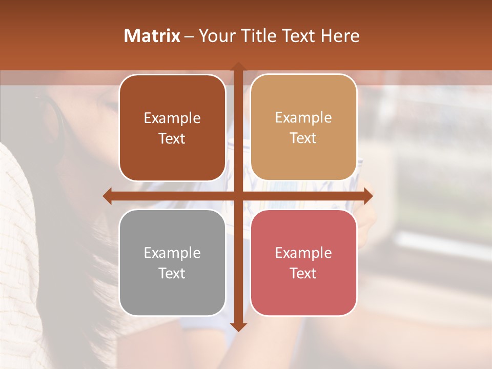 Cheerful Cup Brunette PowerPoint Template