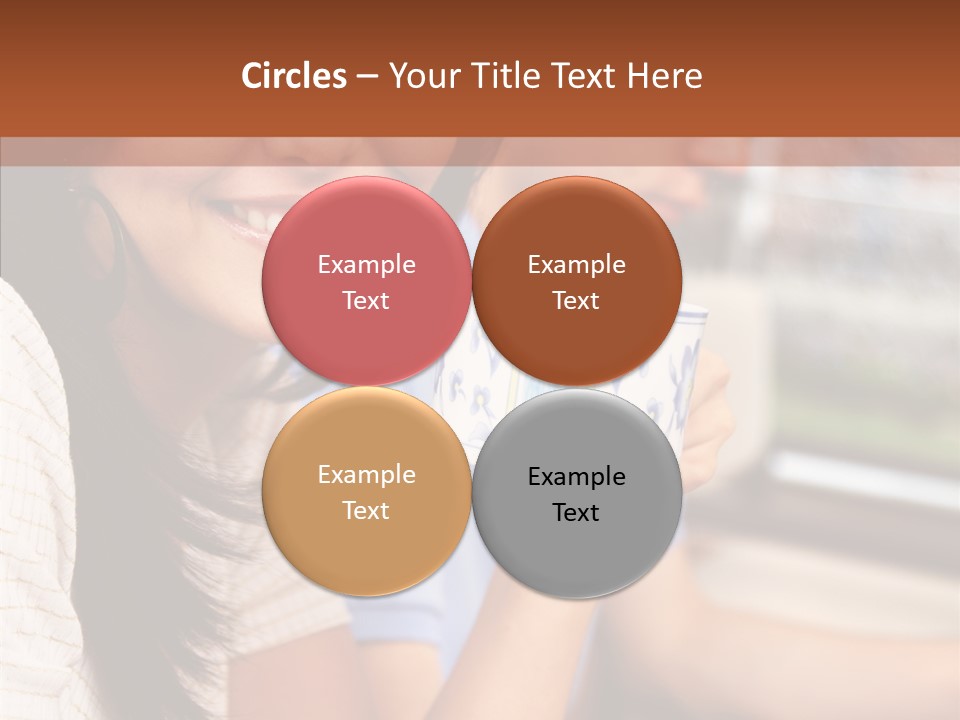 Cheerful Cup Brunette PowerPoint Template