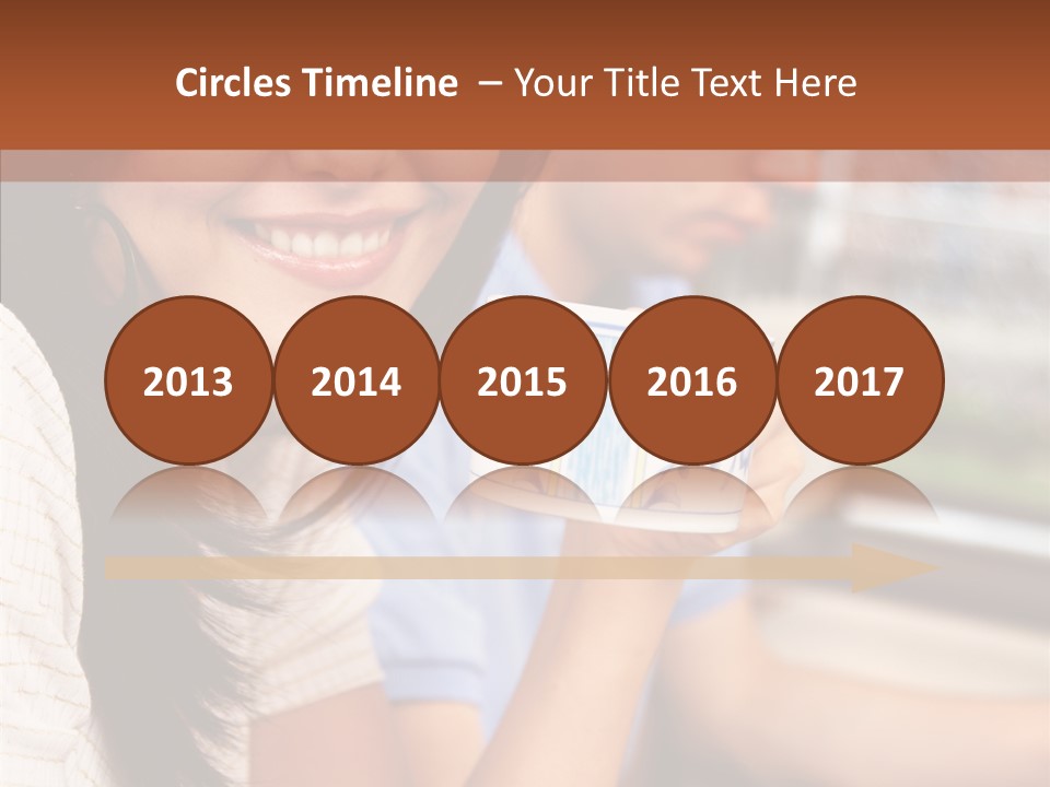 Cheerful Cup Brunette PowerPoint Template