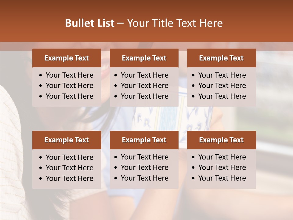 Cheerful Cup Brunette PowerPoint Template