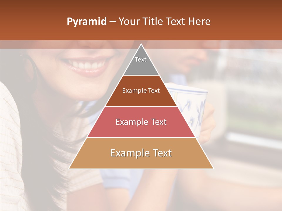 Cheerful Cup Brunette PowerPoint Template