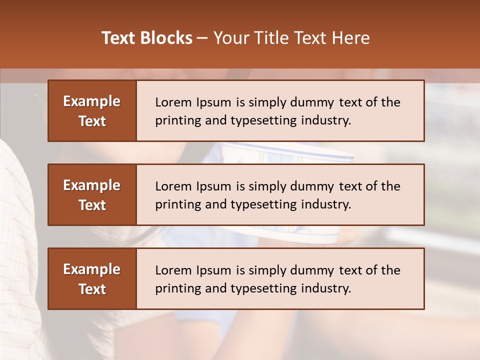 Cheerful Cup Brunette PowerPoint Template