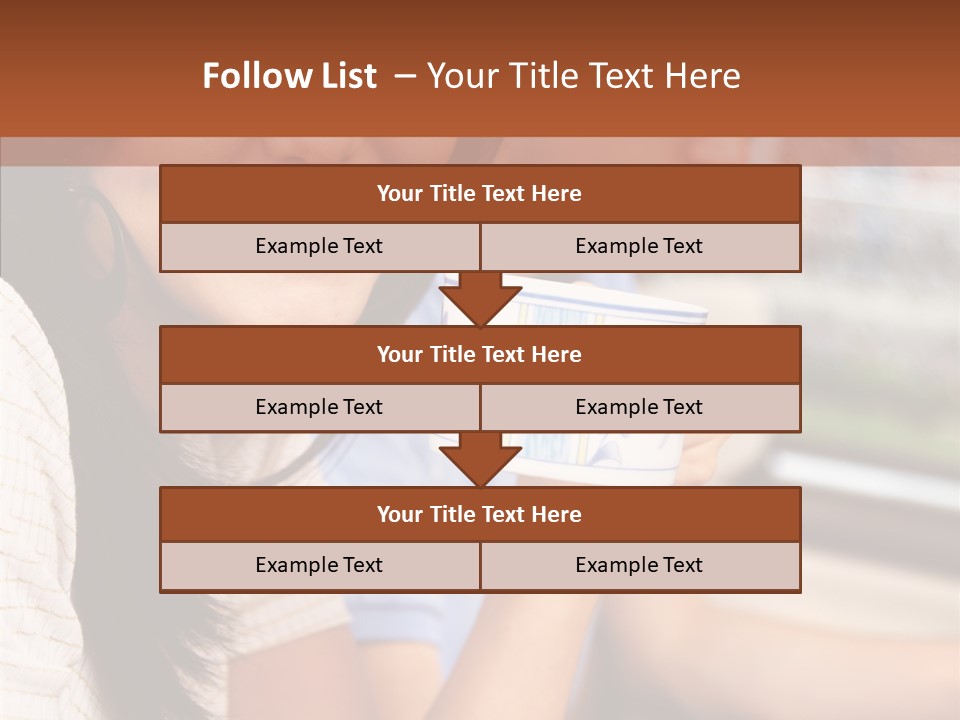 Cheerful Cup Brunette PowerPoint Template