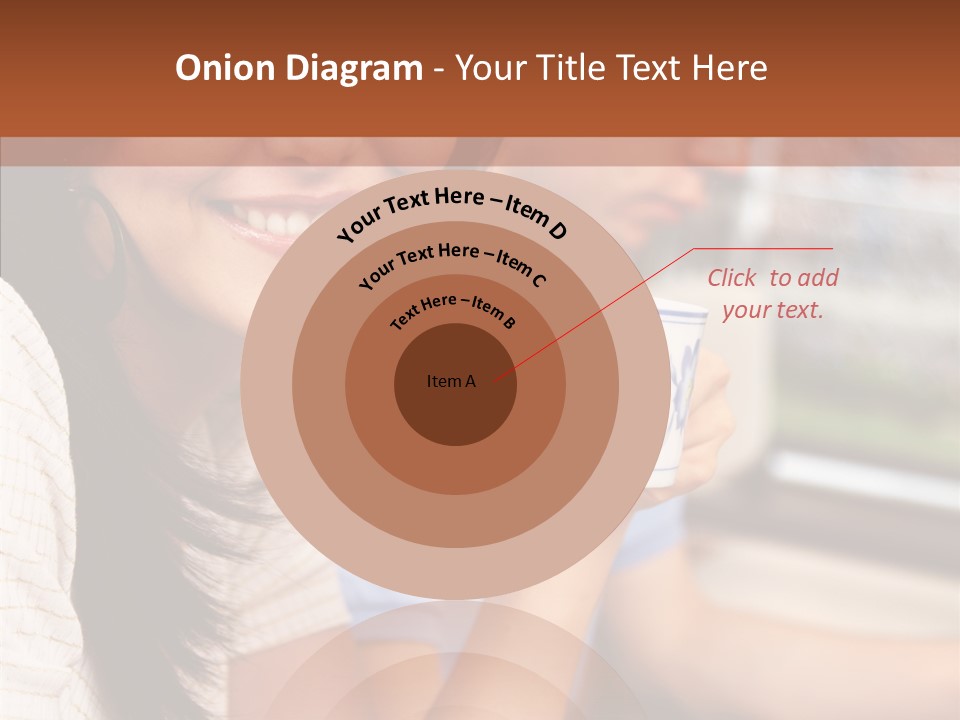 Cheerful Cup Brunette PowerPoint Template