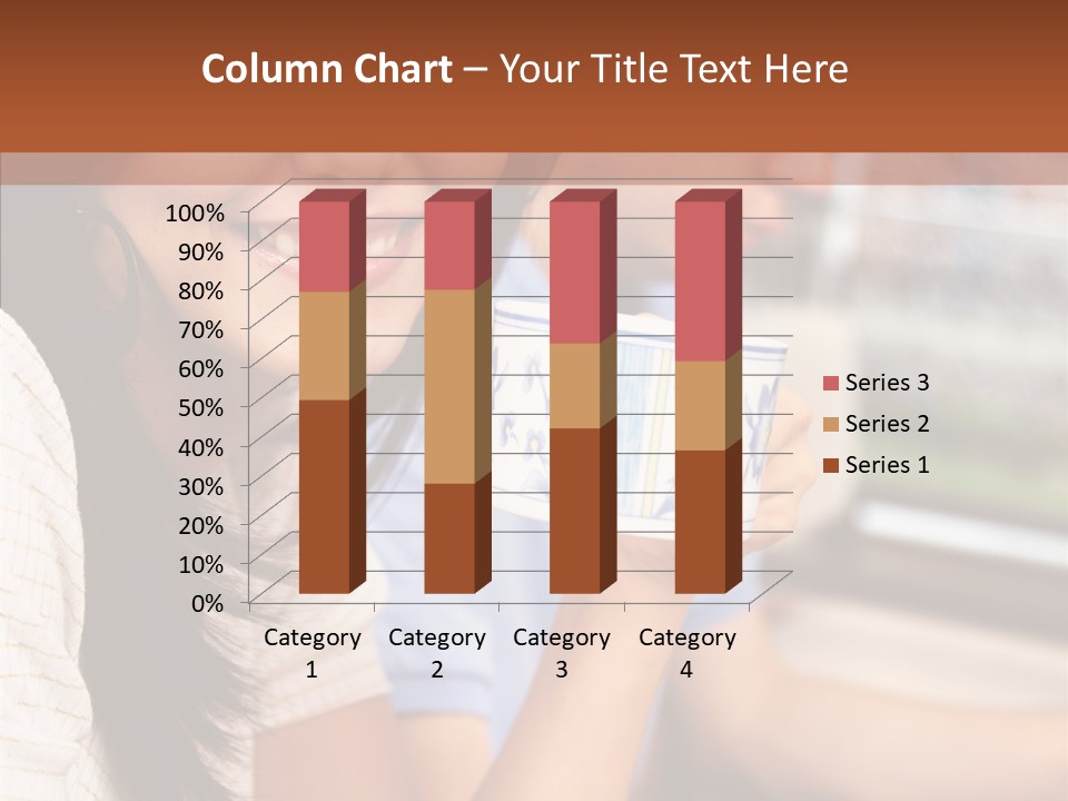 Cheerful Cup Brunette PowerPoint Template