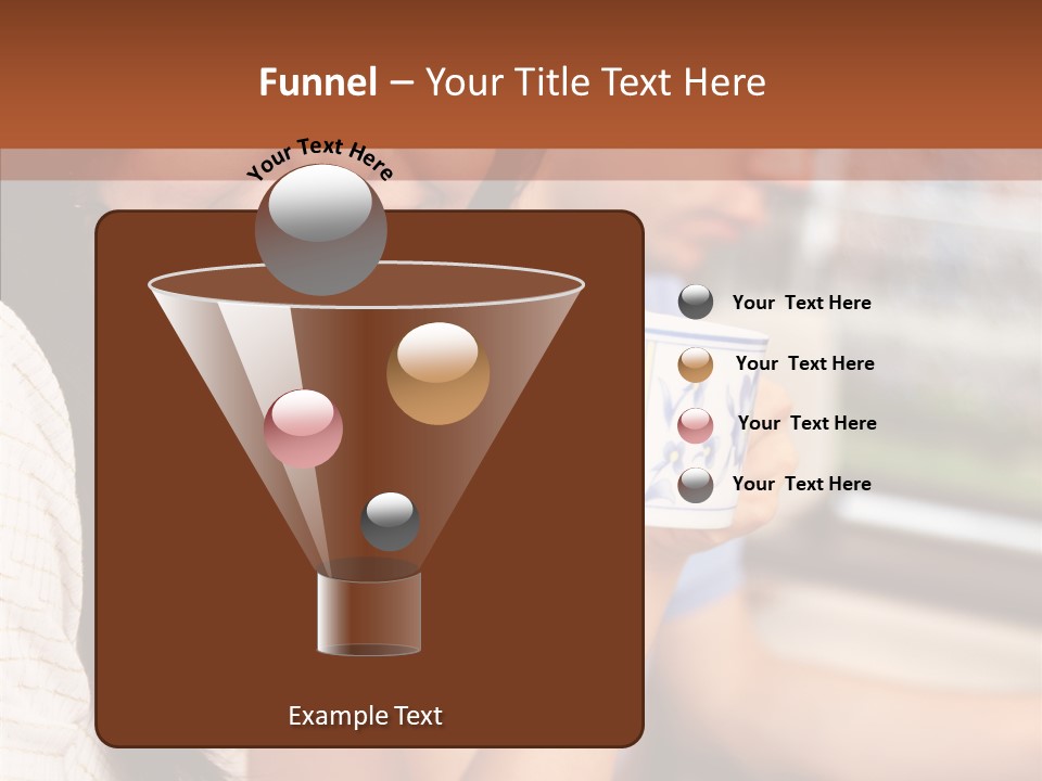 Cheerful Cup Brunette PowerPoint Template