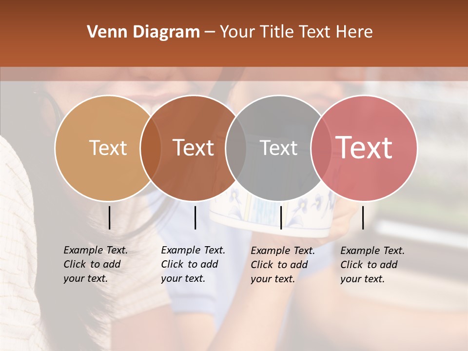 Cheerful Cup Brunette PowerPoint Template