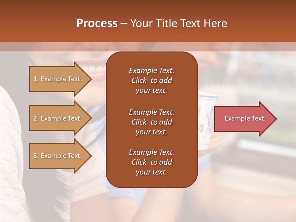 Cheerful Cup Brunette PowerPoint Template