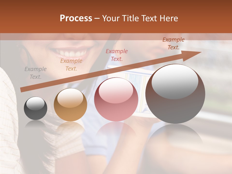 Cheerful Cup Brunette PowerPoint Template