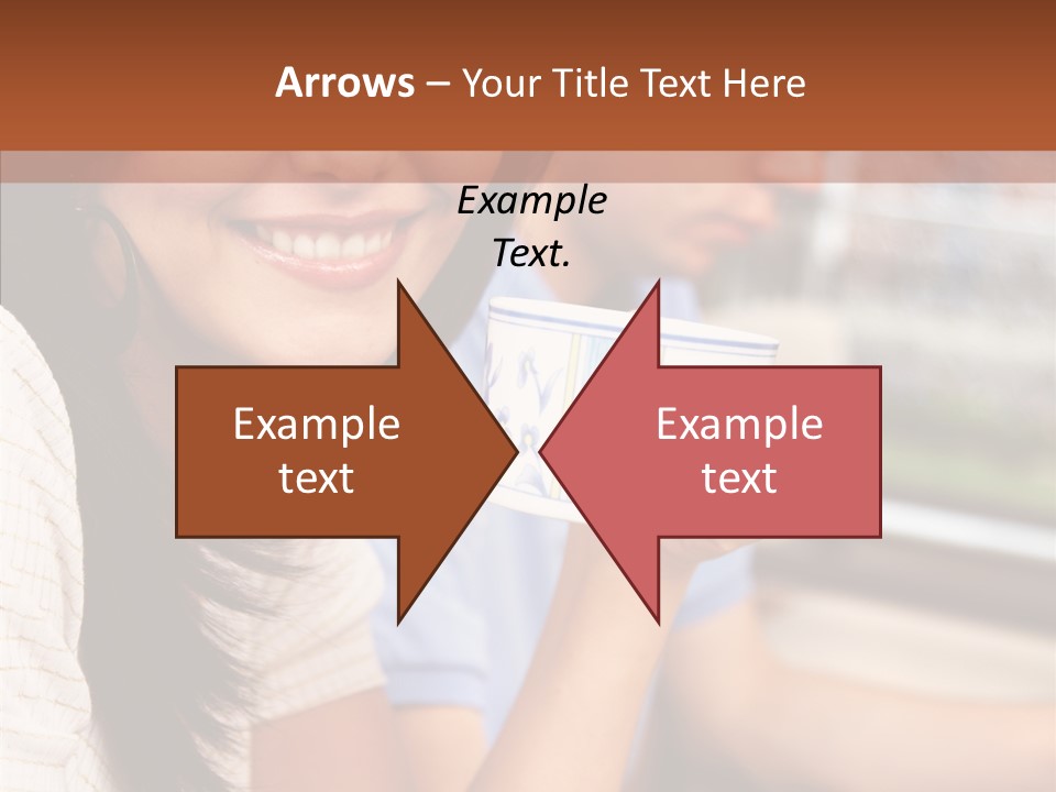 Cheerful Cup Brunette PowerPoint Template