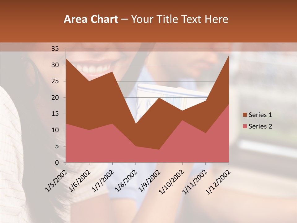 Cheerful Cup Brunette PowerPoint Template