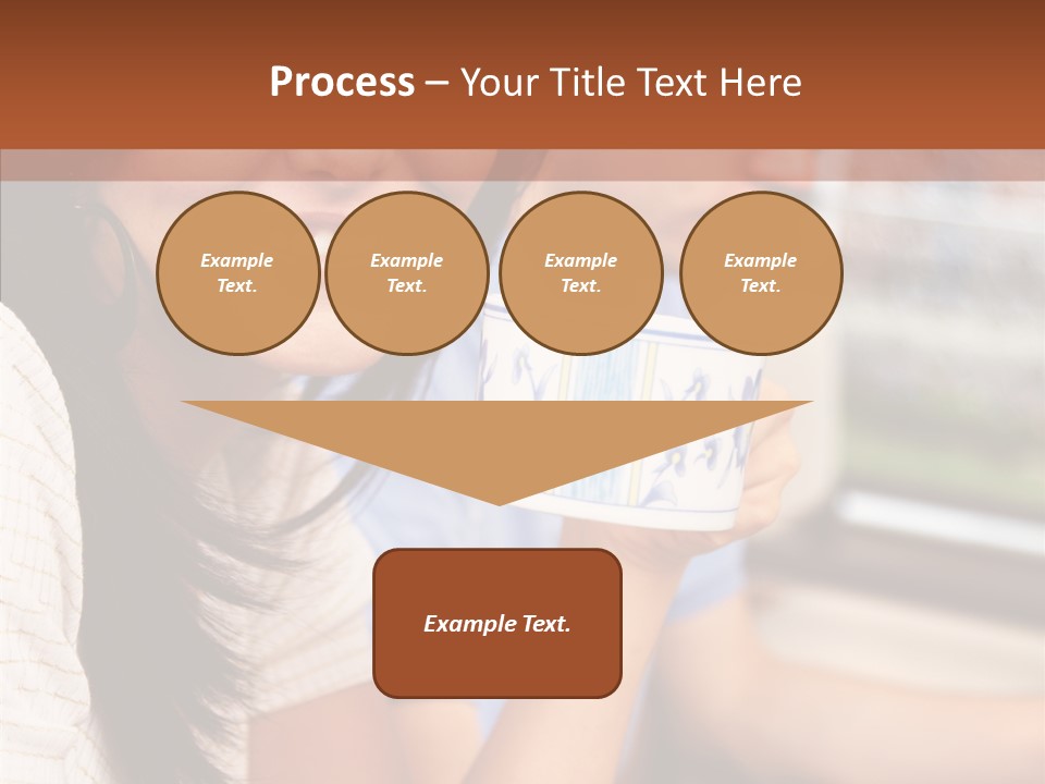 Cheerful Cup Brunette PowerPoint Template