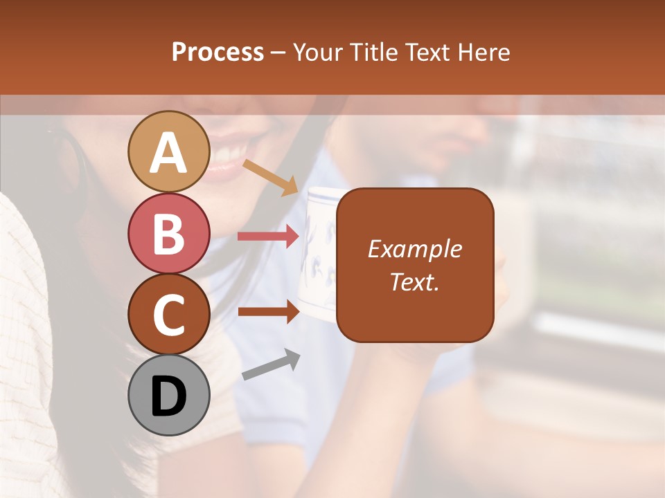 Cheerful Cup Brunette PowerPoint Template