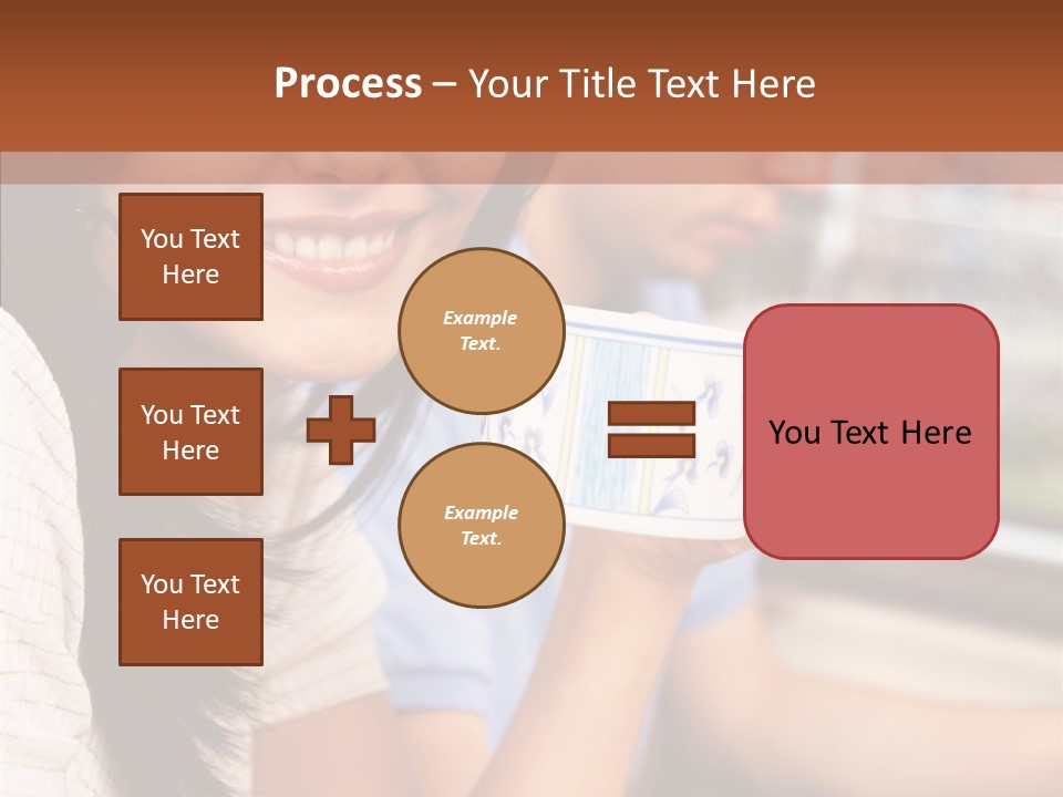 Cheerful Cup Brunette PowerPoint Template