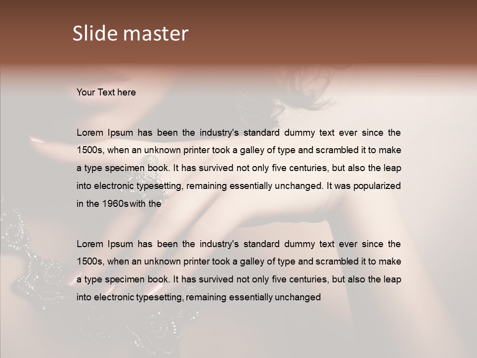 Finger Close Up Diamond PowerPoint Template