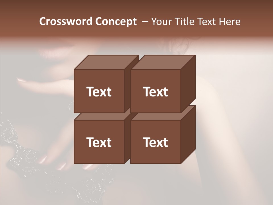 Finger Close Up Diamond PowerPoint Template